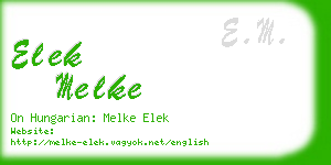 elek melke business card